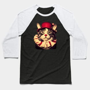 Cat wearing clown costume Baseball T-Shirt